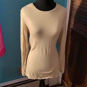 Chico’s Gold Sparkle Long Sleeve Shirt